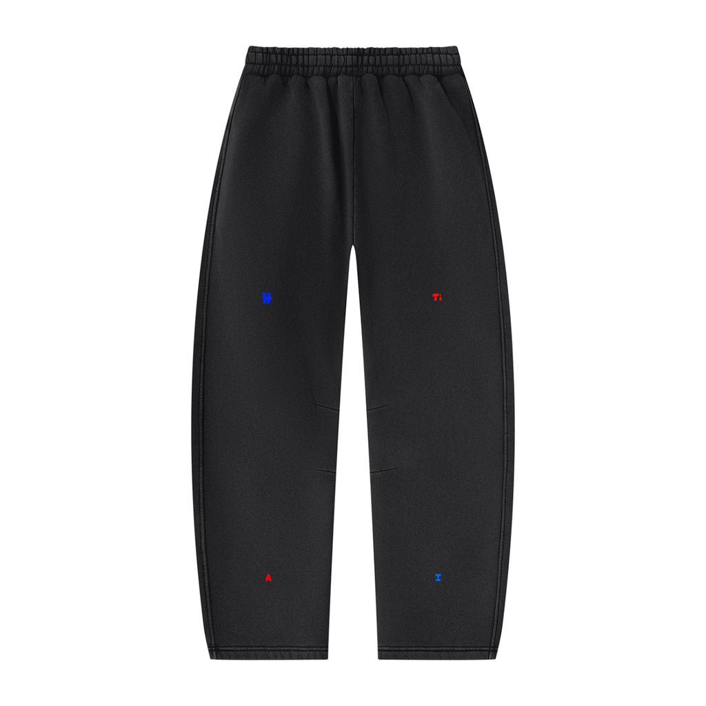Unisex Vintage Wash Barrel Leg Fleece Sweatpants (HAITIAN)