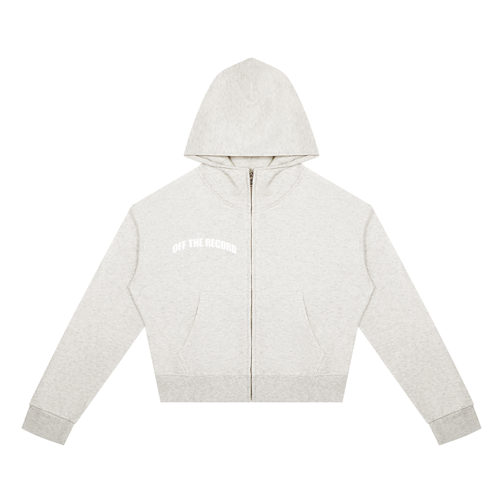 Women's Crop Full Zip Hoodie