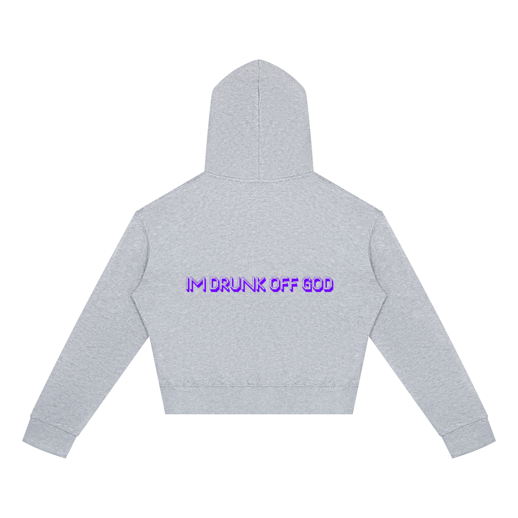 Women's Crop Full Zip Hoodie