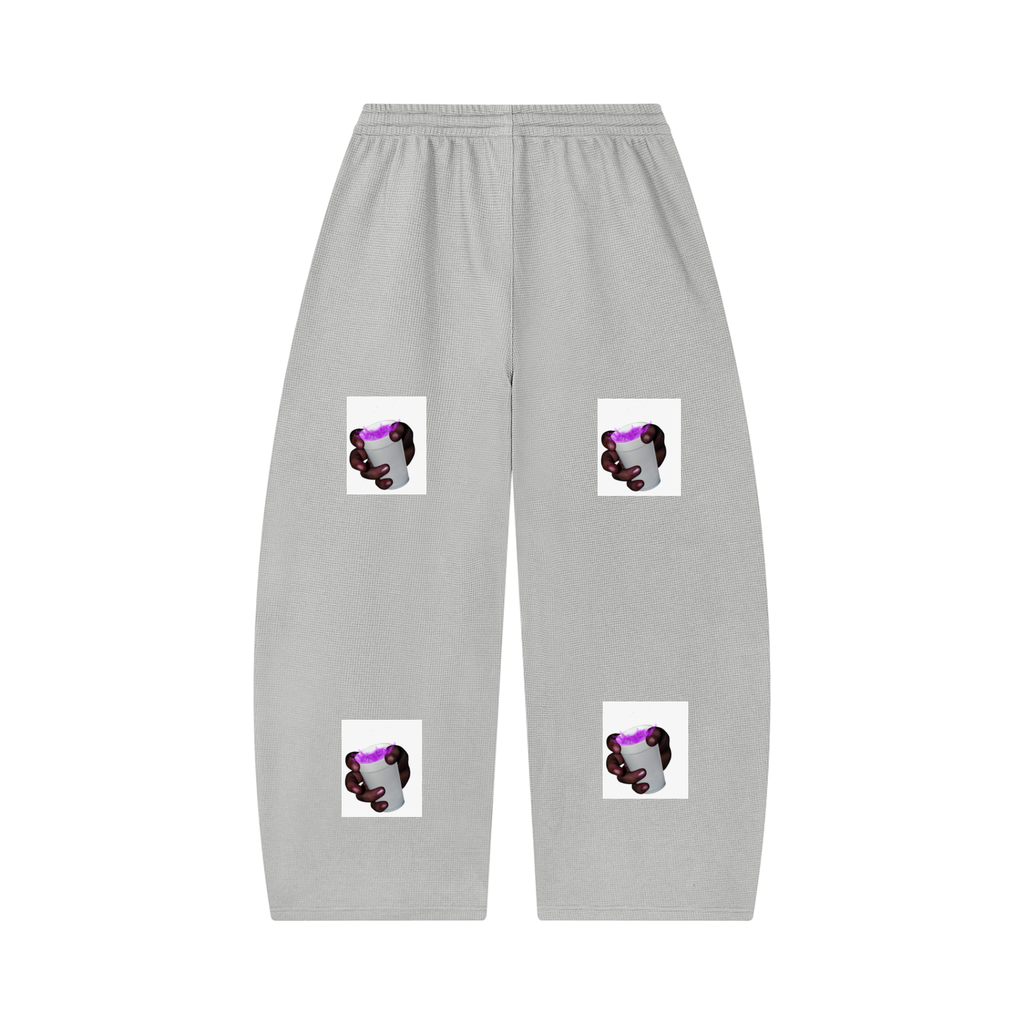 Unisex Waffle Barrel Leg Pants