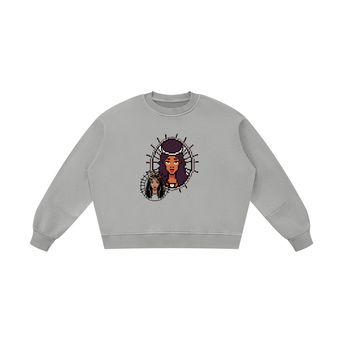Unisex Boxy Vintage Washed Sweatshirt (Haitian goddess)