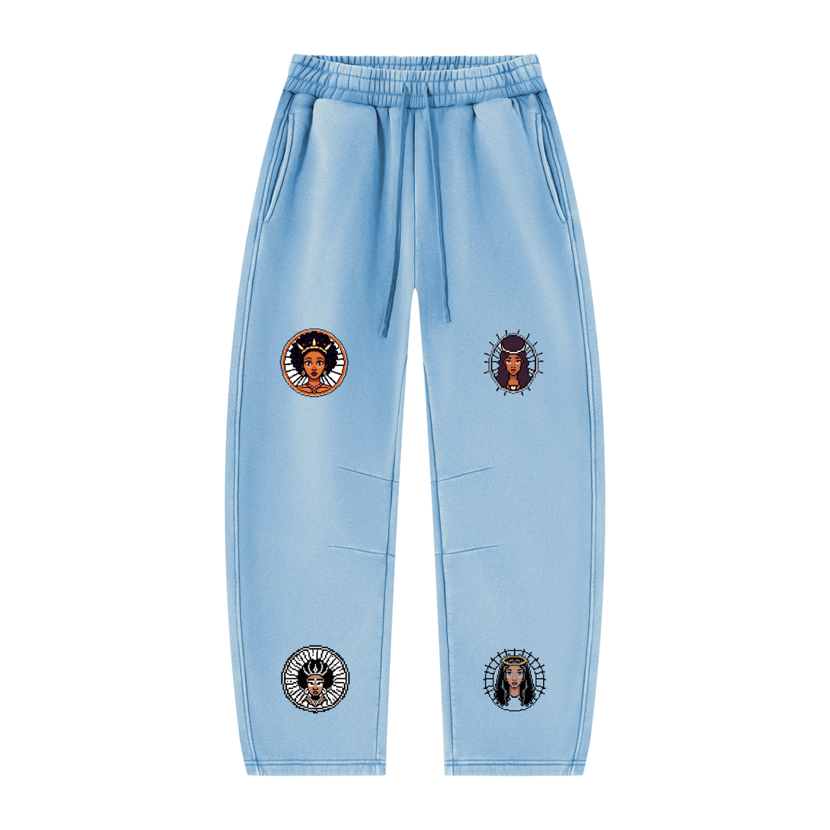 Unisex Vintage Wash Barrel Leg Fleece Sweatpants (HAITIAN)