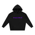 Oversize Fleeced Hoodie Prem is black