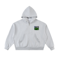 Fleeced Full-Zip Boxy Hoodie