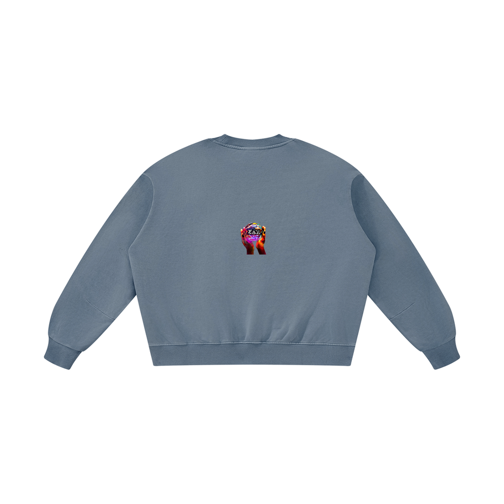 Unisex Boxy Vintage Washed Sweatshirt (GOD mode)