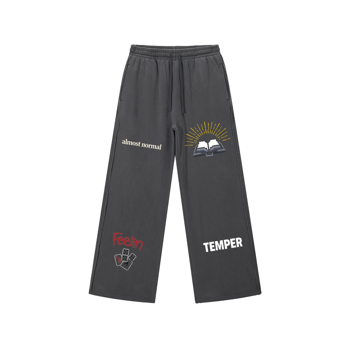 Snow Washed Raw Edge Sweatpants