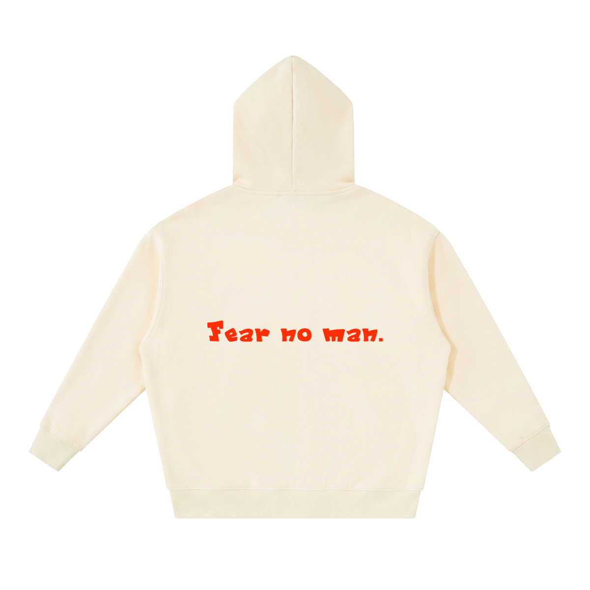 Essential Oversized Fleece Boxy Hoodie (fear no man)