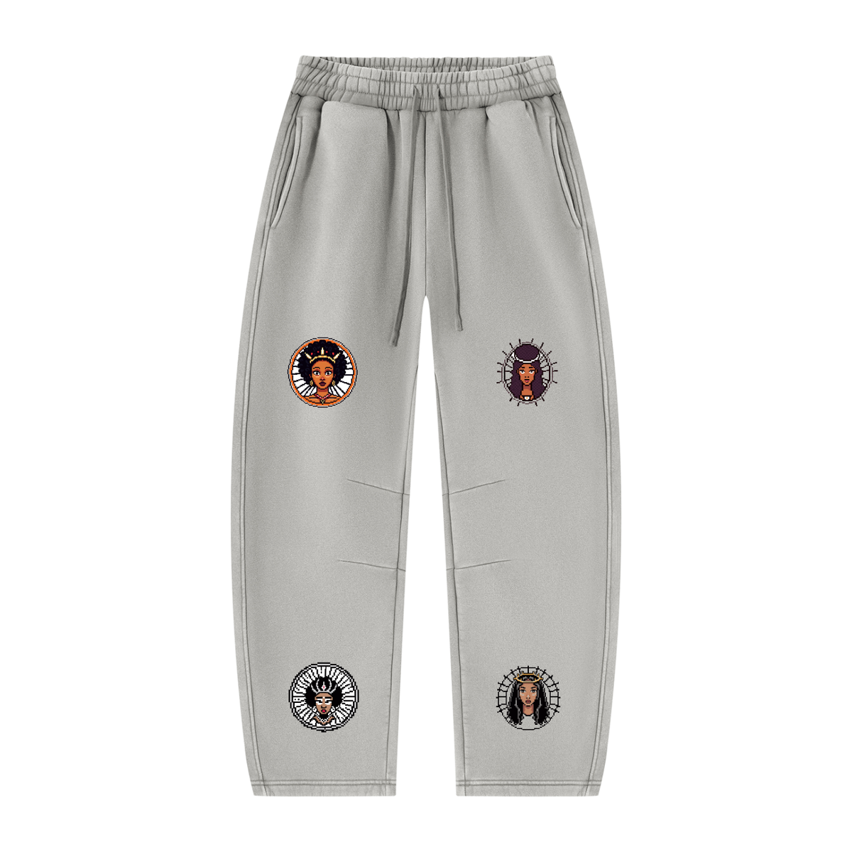 Unisex Vintage Wash Barrel Leg Fleece Sweatpants (HAITIAN)