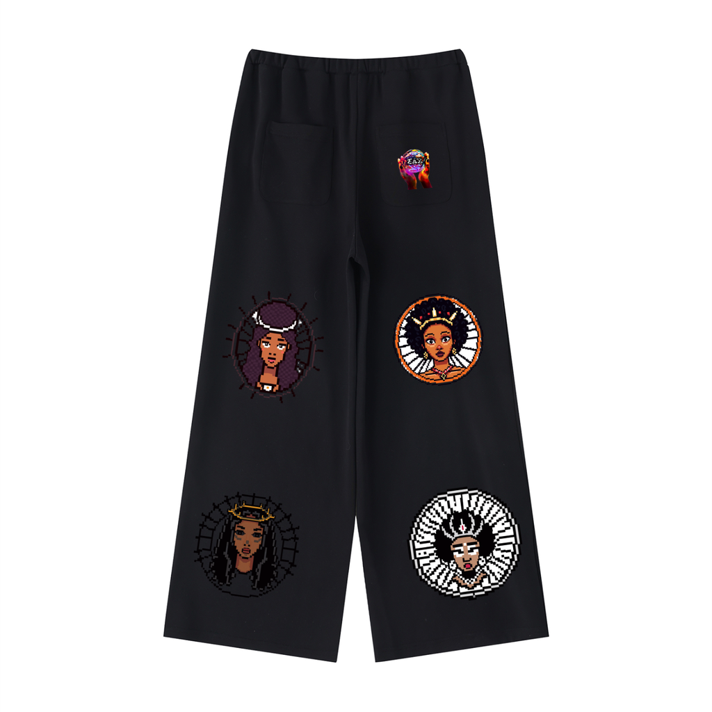 women's Wide Leg Sweatpants (Haitian Goddess)