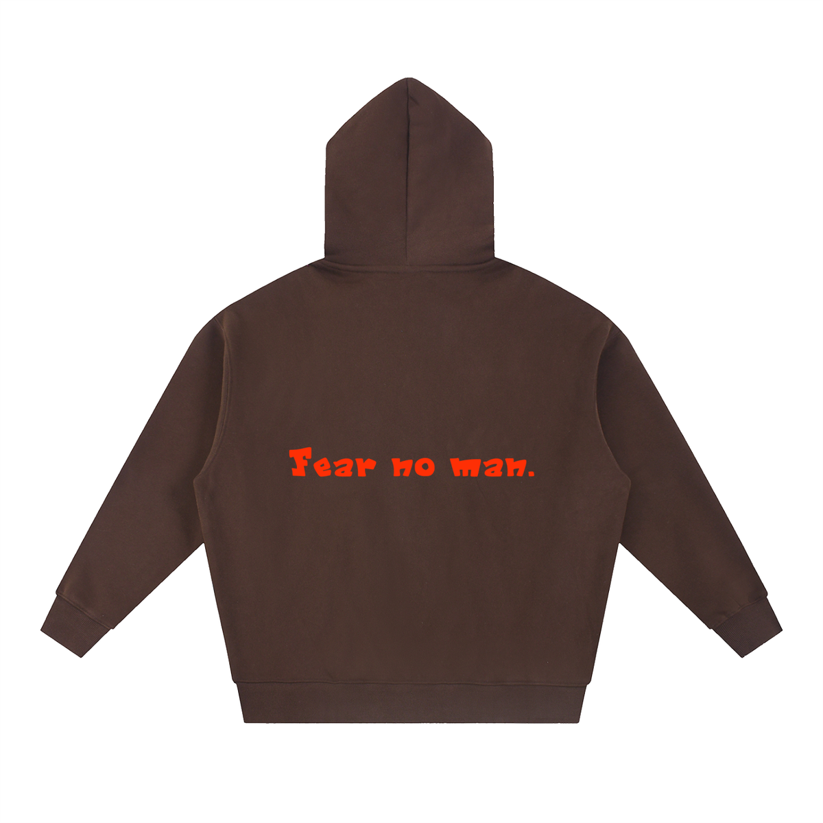 Essential Oversized Fleece Boxy Hoodie (fear no man)