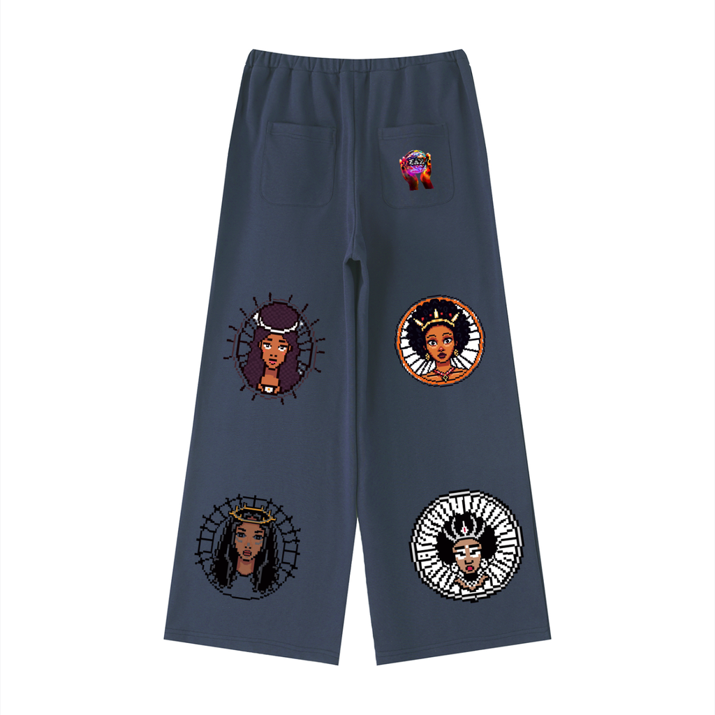 women's Wide Leg Sweatpants (Haitian Goddess)