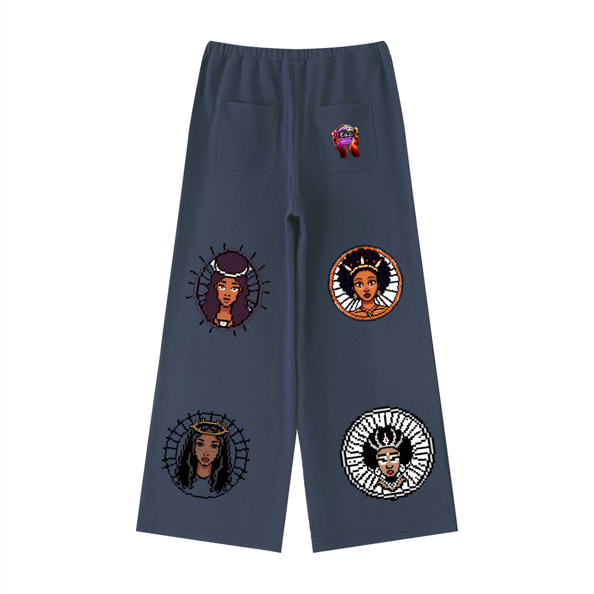 women's Wide Leg Sweatpants (Haitian Goddess)