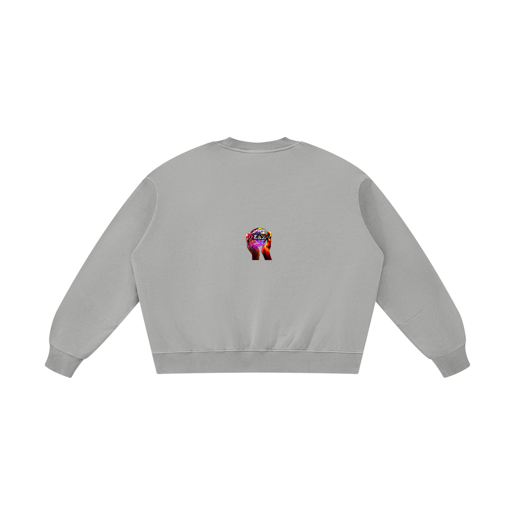 Unisex Boxy Vintage Washed Sweatshirt (GOD mode)