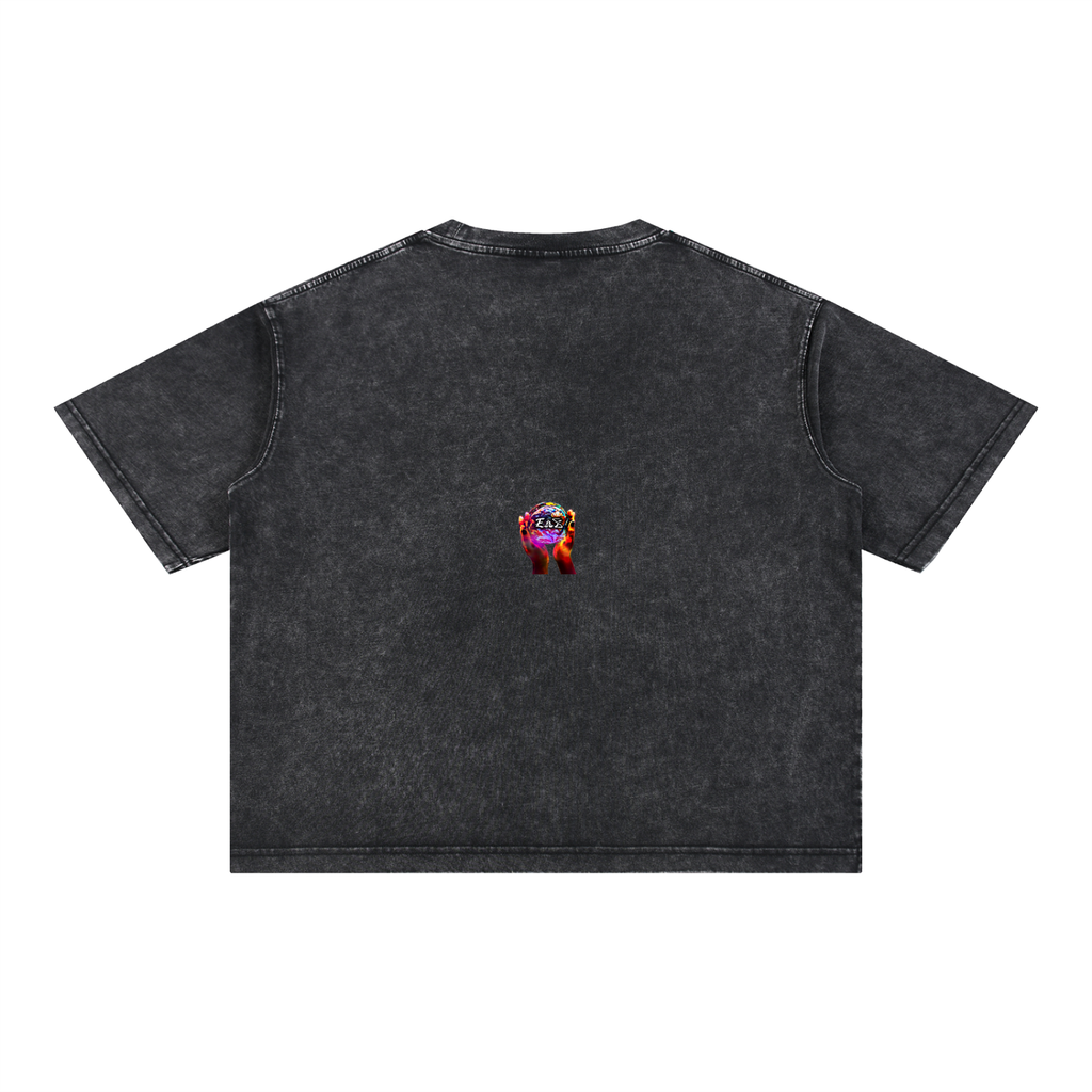 Mineral Wash Boxy Cotton T-Shirt (PROTECT LUCKI)