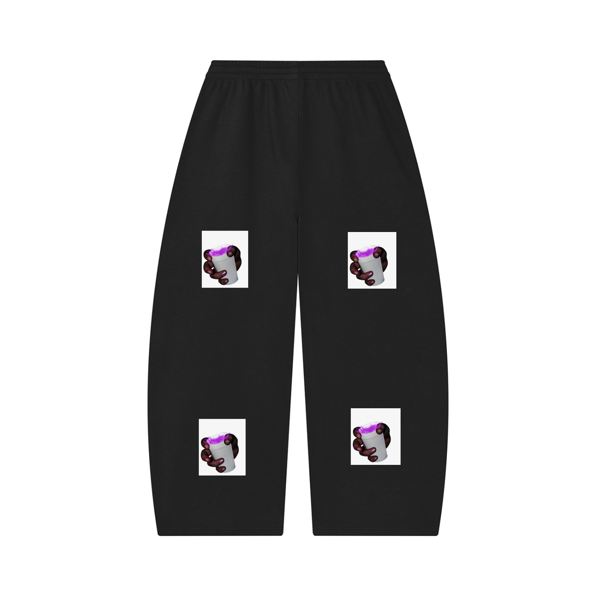 Unisex Waffle Barrel Leg Pants