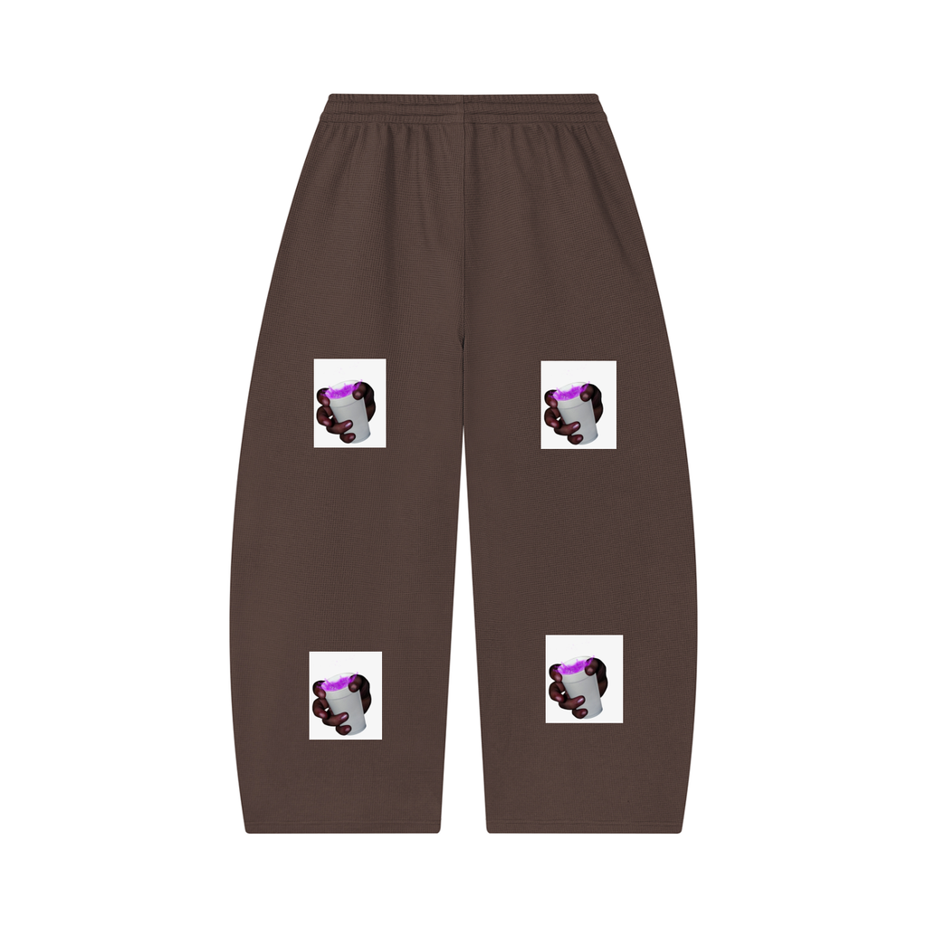 Unisex Waffle Barrel Leg Pants