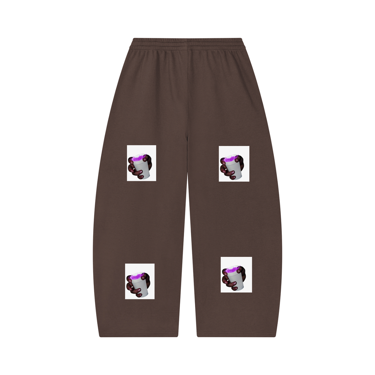 Unisex Waffle Barrel Leg Pants