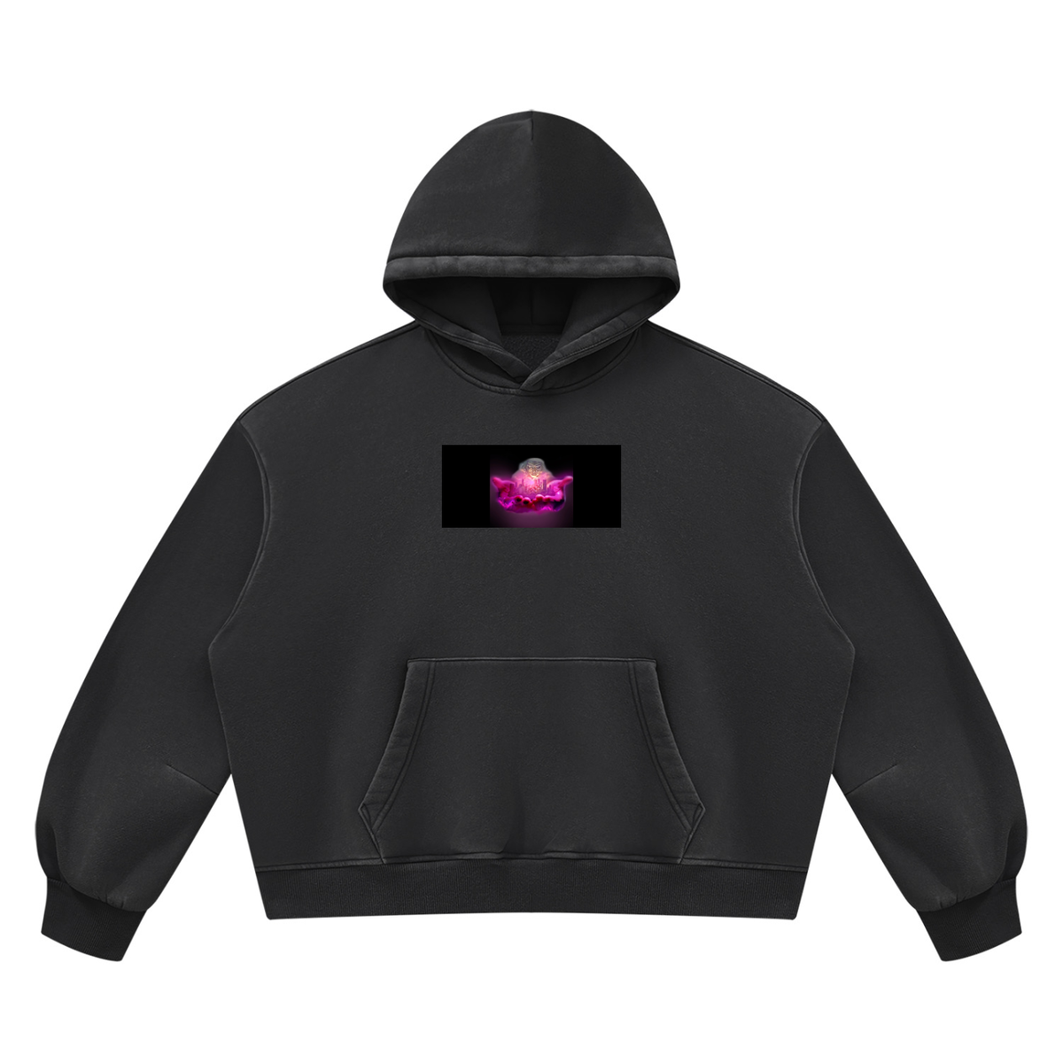 Unisex Vintage Wash Boxy Fleece Hoodie (Eis Hoodie)