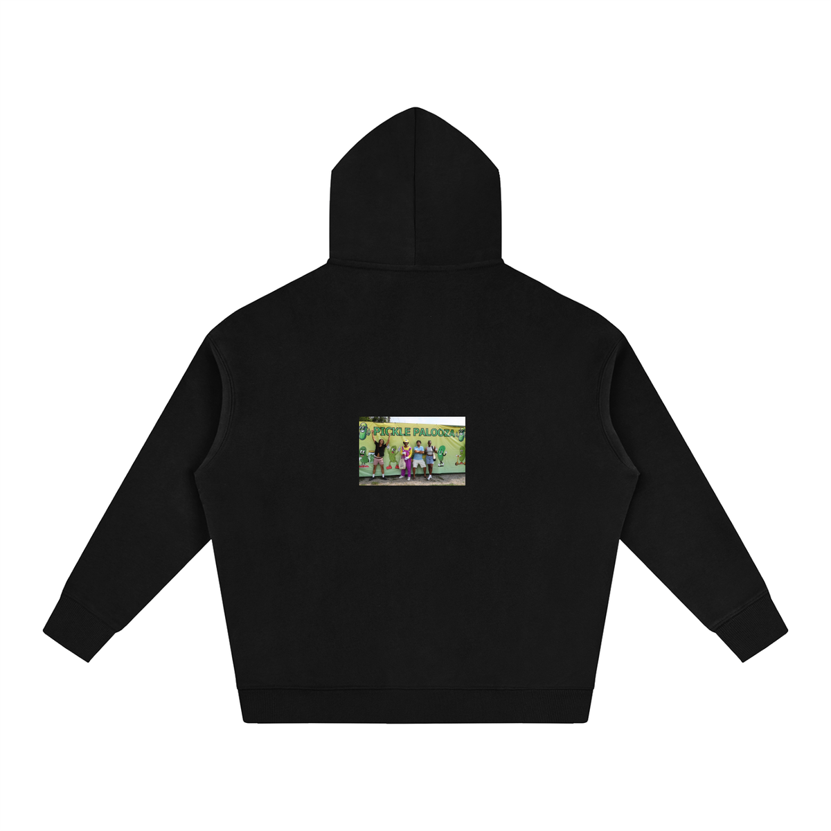 Oversize Fleeced Hoodie Prem is black
