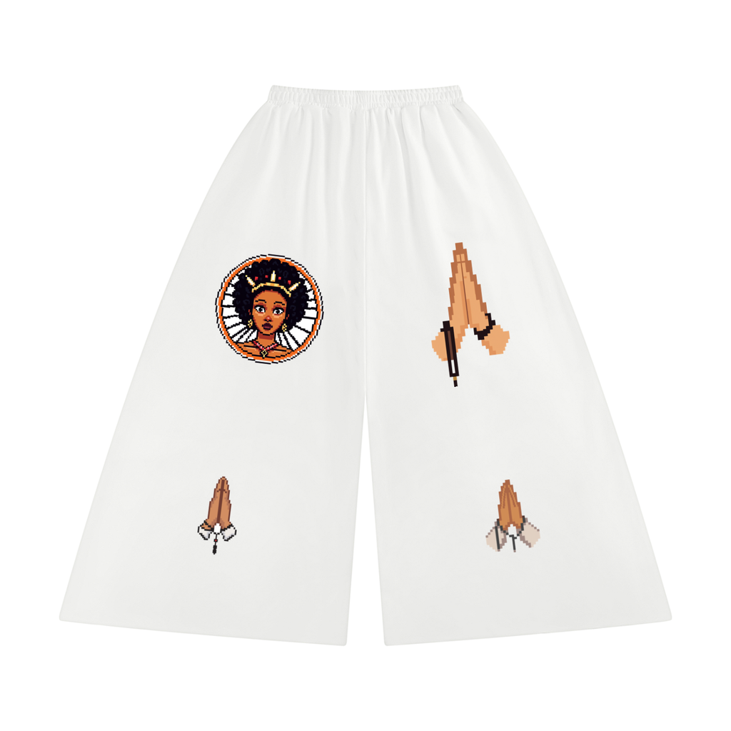 Women's Raw Edge Wide Leg Sweatpants