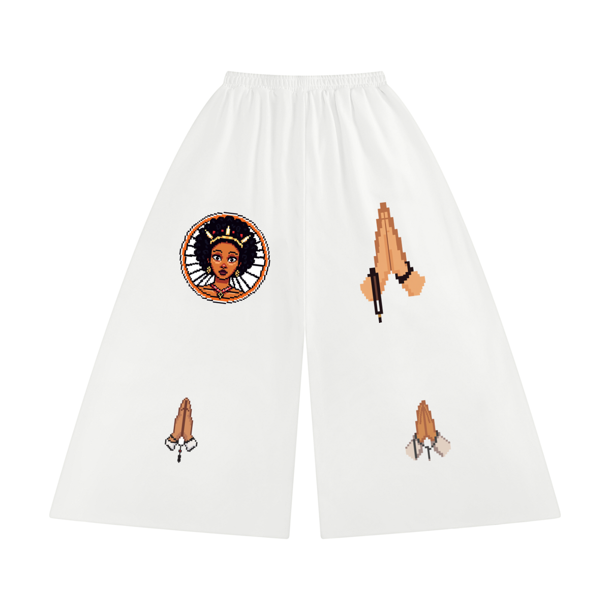 Women's Raw Edge Wide Leg Sweatpants