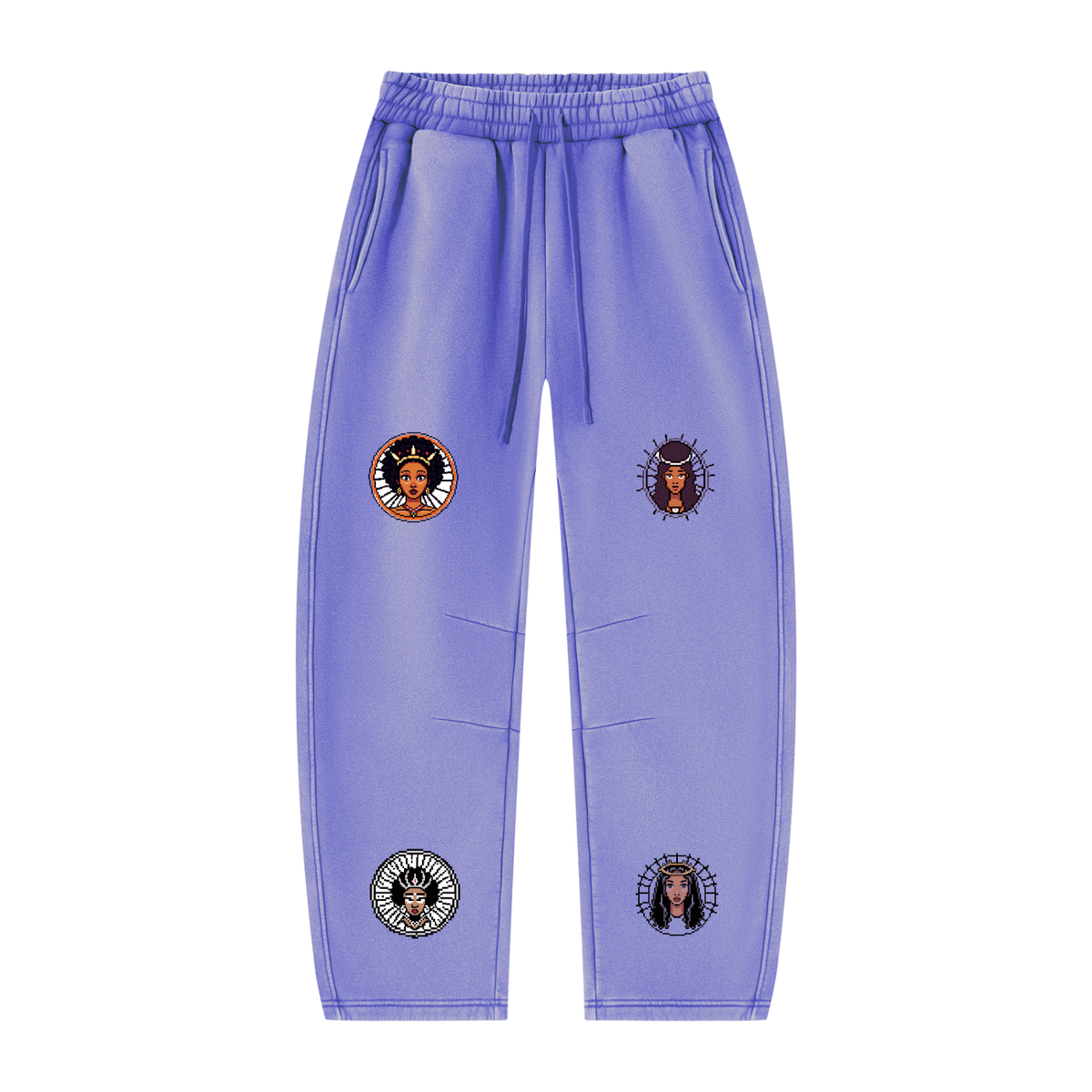 Unisex Vintage Wash Barrel Leg Fleece Sweatpants (HAITIAN)