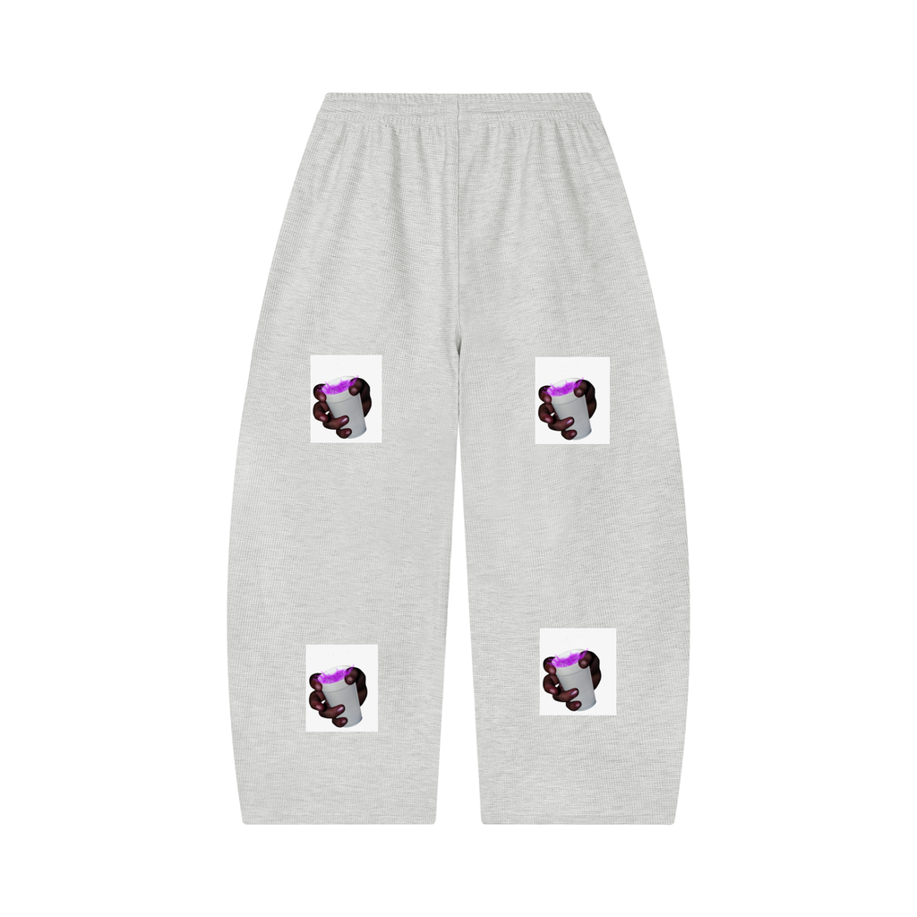 Unisex Waffle Barrel Leg Pants