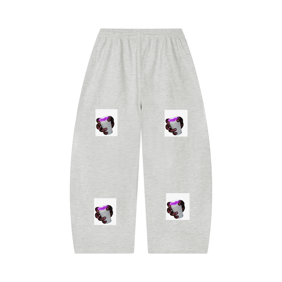 Unisex Waffle Barrel Leg Pants