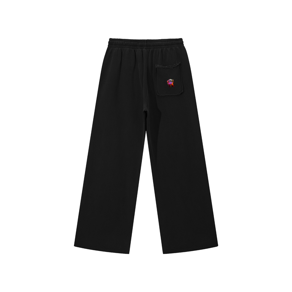 Snow Washed Raw Edge Sweatpants