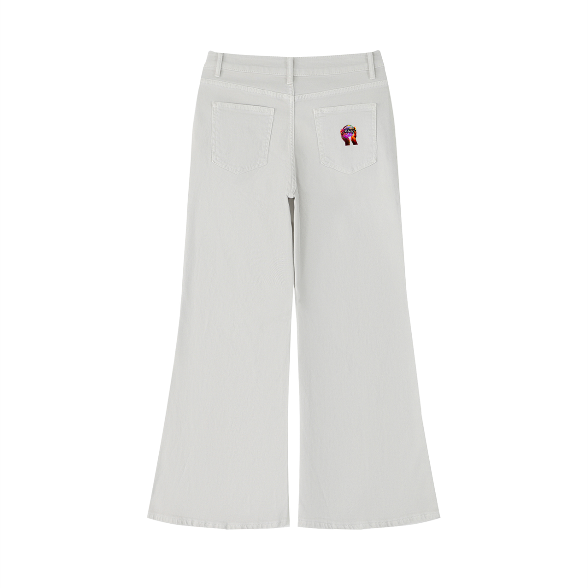 Women's Vintage Wash Flared Leg Jeans (Eis)