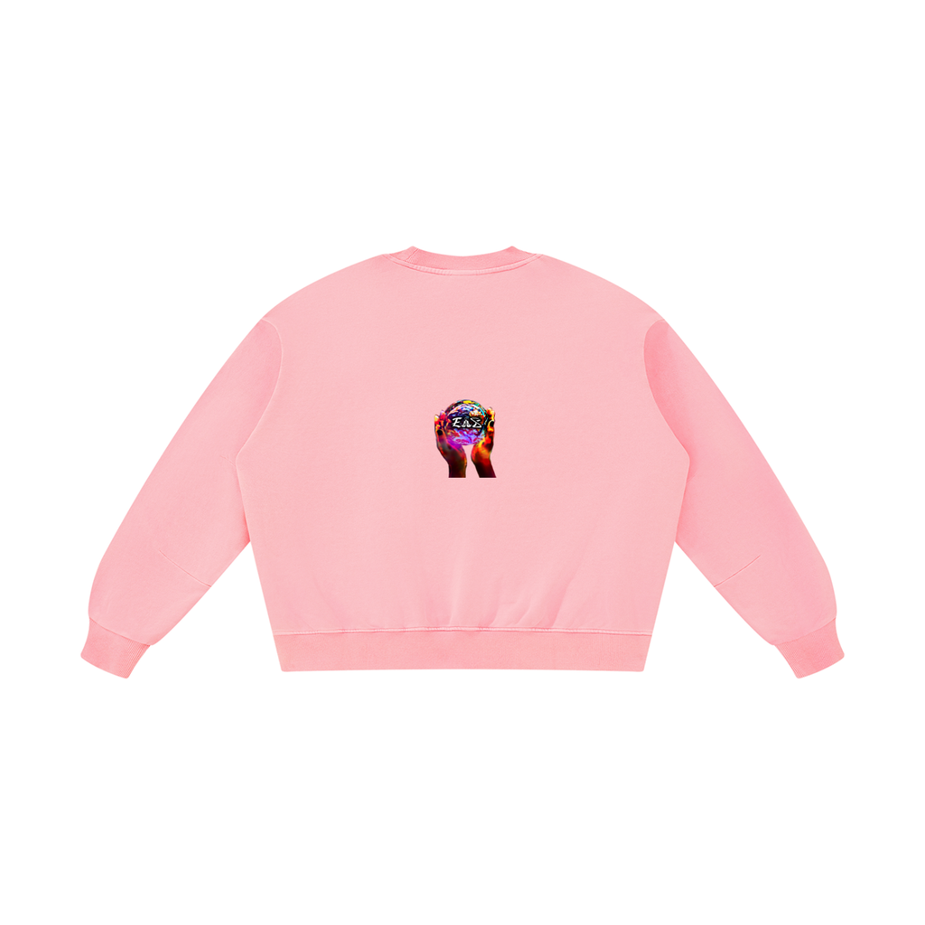 Unisex Boxy Vintage Washed Sweatshirt (Haitian goddess)