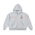 Fleeced Full-Zip Boxy Hoodie (save the kids)