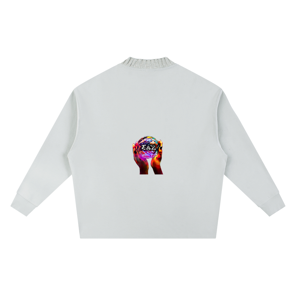 Knitted Round Neck Oversize Sweatshirt (Pink Shirt)