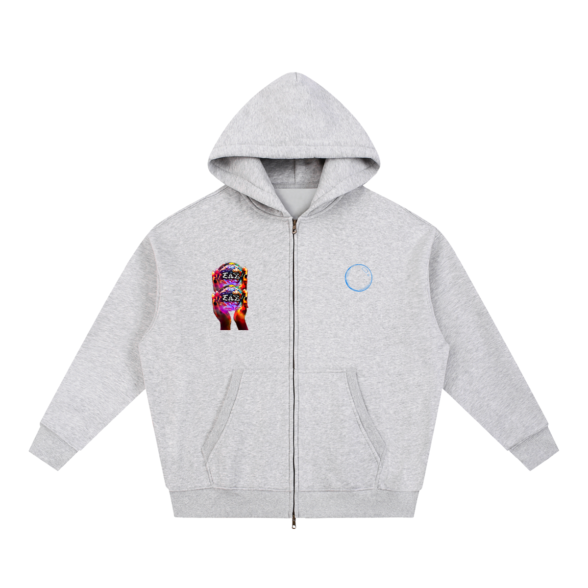 Essential Oversized Fleece Boxy Hoodie (Big foot)