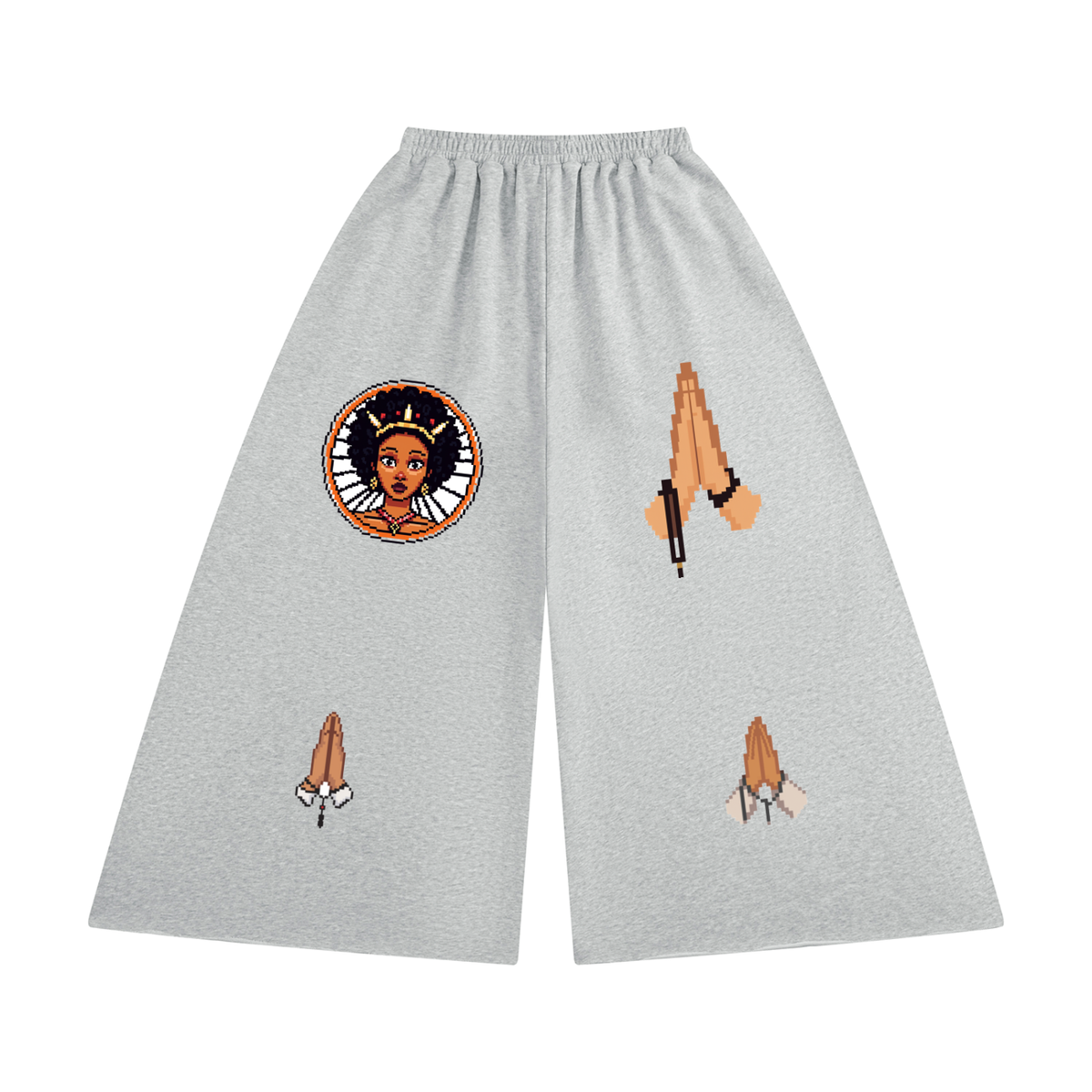 Women's Raw Edge Wide Leg Sweatpants