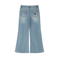 Women's Vintage Wash Flared Leg Jeans (Eis)
