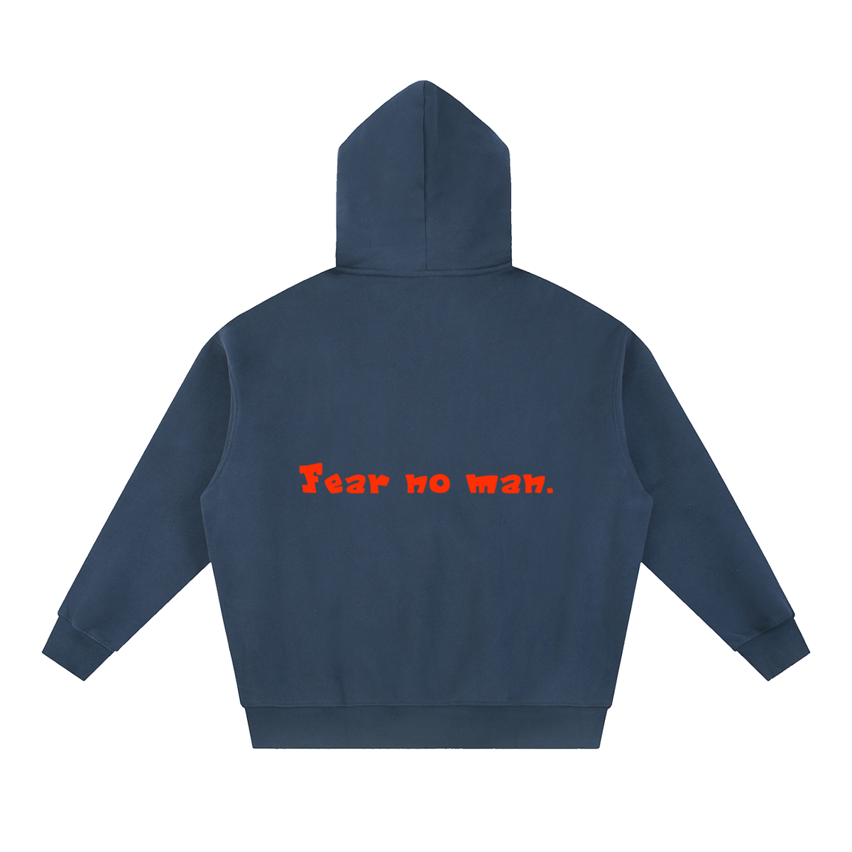 Essential Oversized Fleece Boxy Hoodie (fear no man)