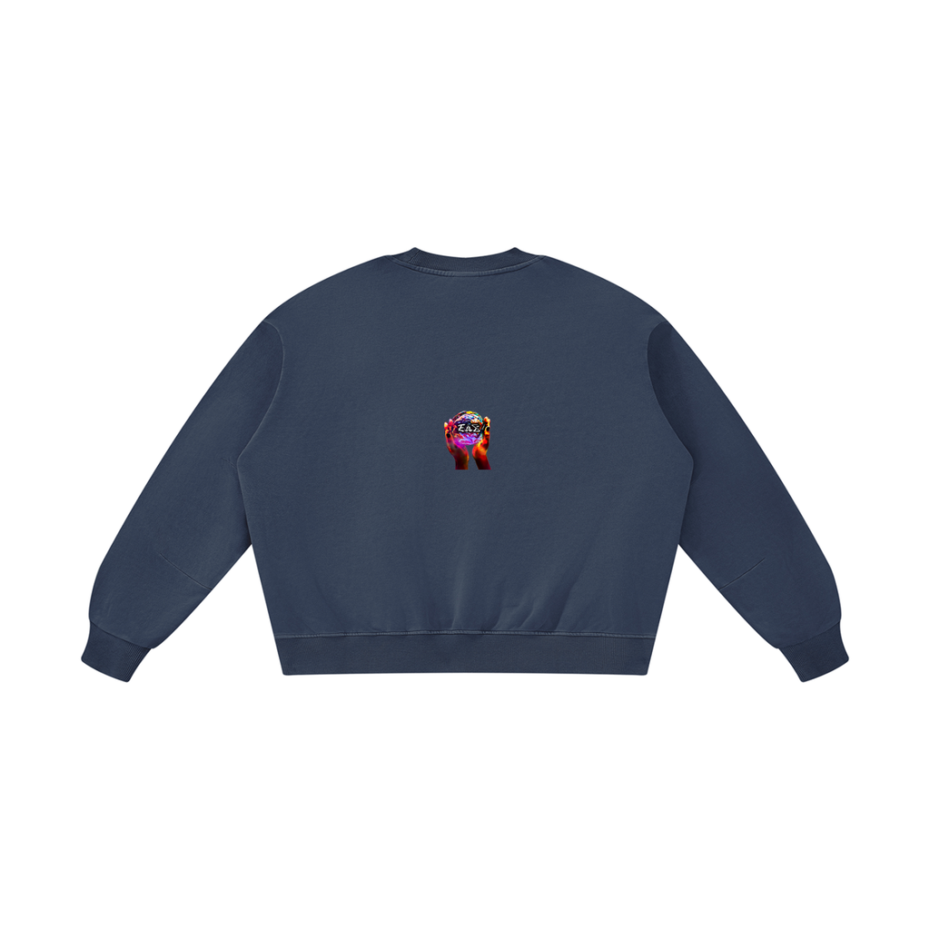 Unisex Boxy Vintage Washed Sweatshirt (GOD mode)