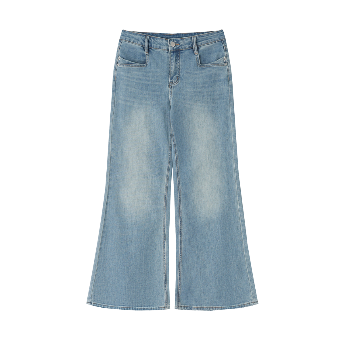 Women's Vintage Wash Flared Leg Jeans (Eis)
