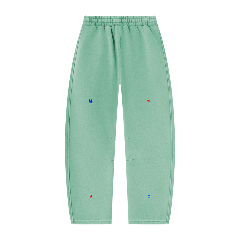 Unisex Vintage Wash Barrel Leg Fleece Sweatpants (HAITIAN)