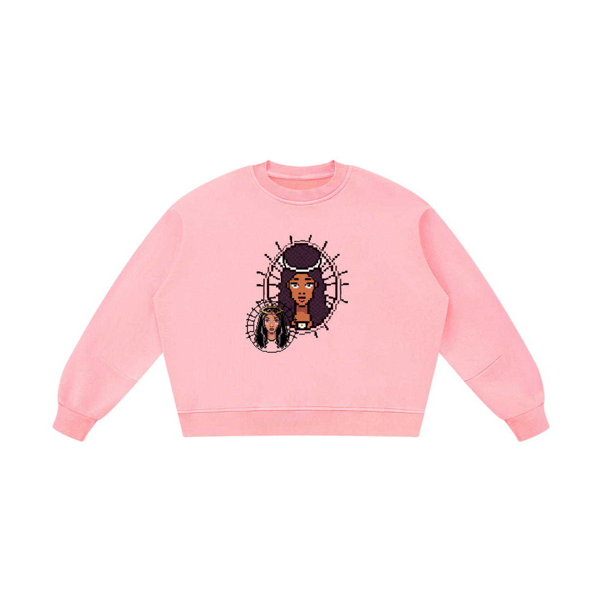 Unisex Boxy Vintage Washed Sweatshirt (Haitian goddess)