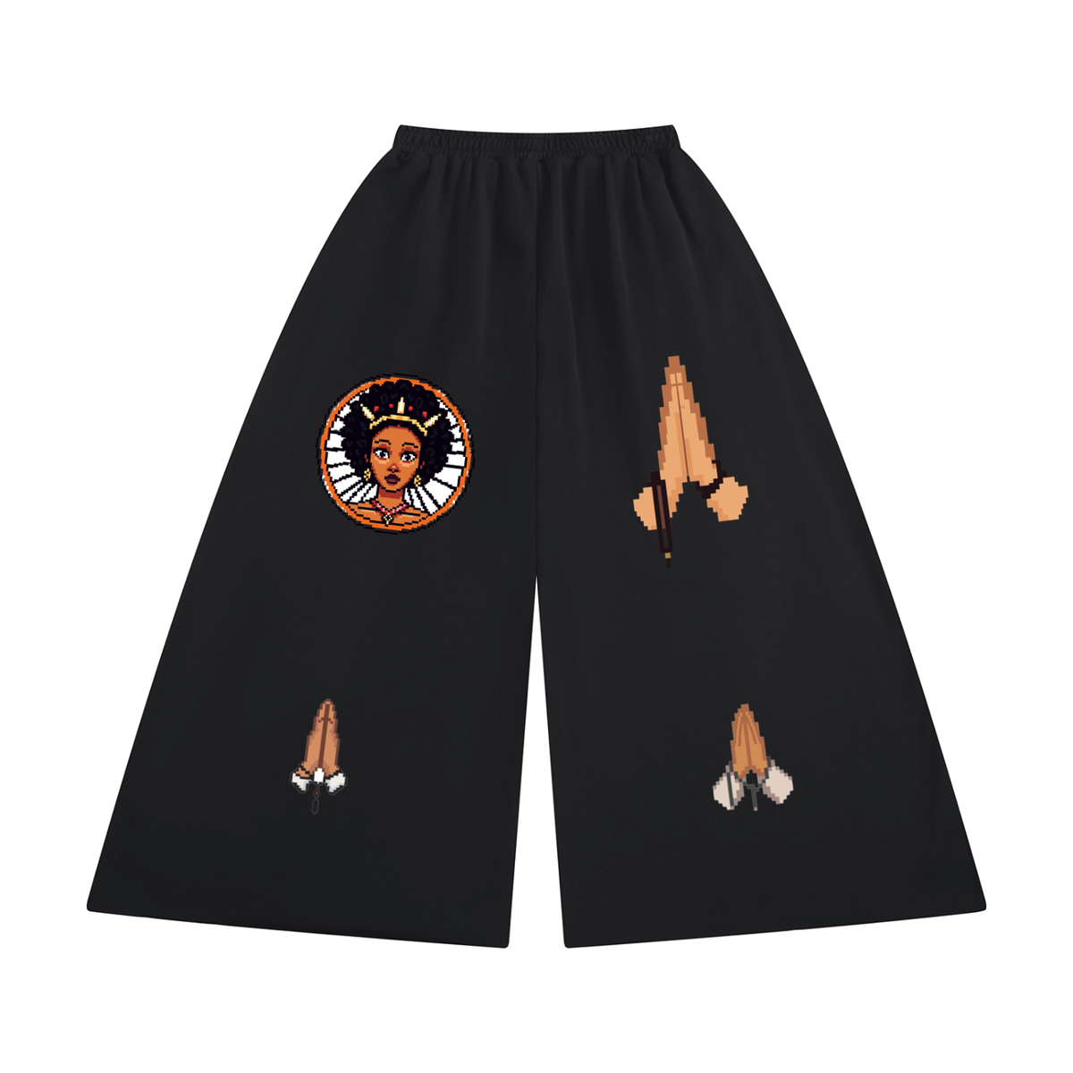Women's Raw Edge Wide Leg Sweatpants