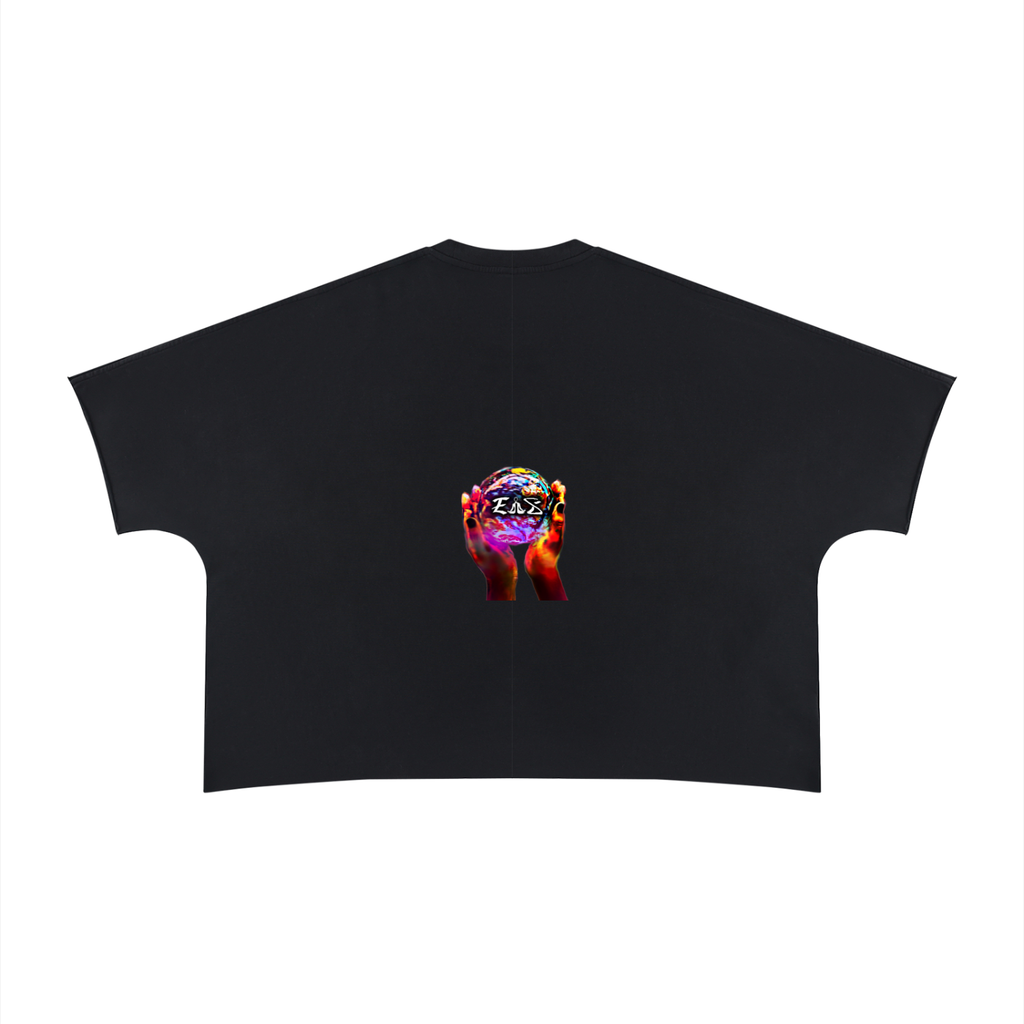 Unisex Heavyweight Boxy Raw Edge T-Shirt (Snake women)