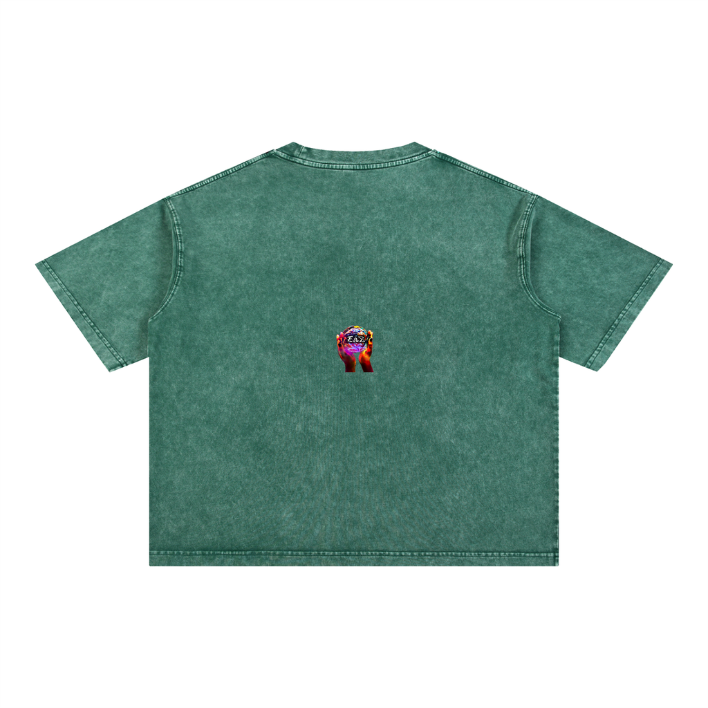 Mineral Wash Boxy Cotton T-Shirt (PROTECT LUCKI)
