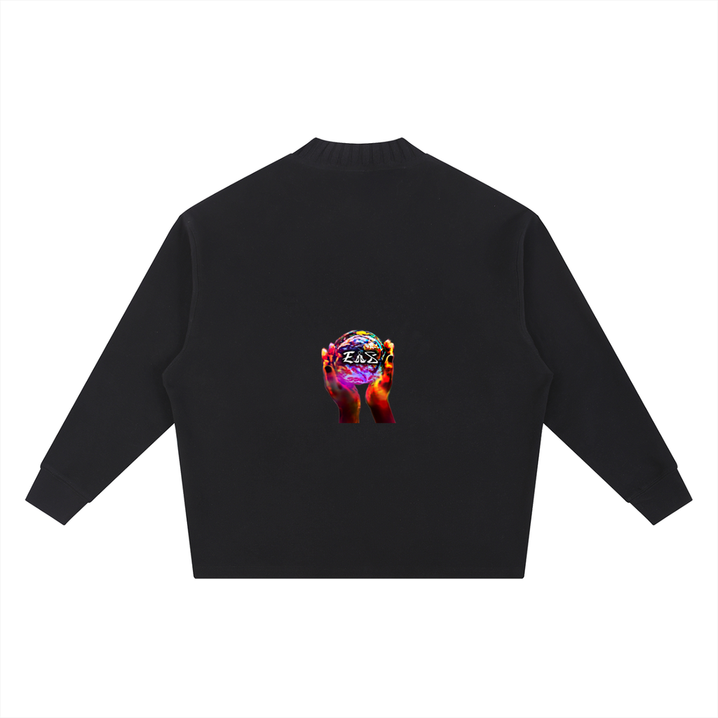 Knitted Round Neck Oversize Sweatshirt (Pink Shirt)