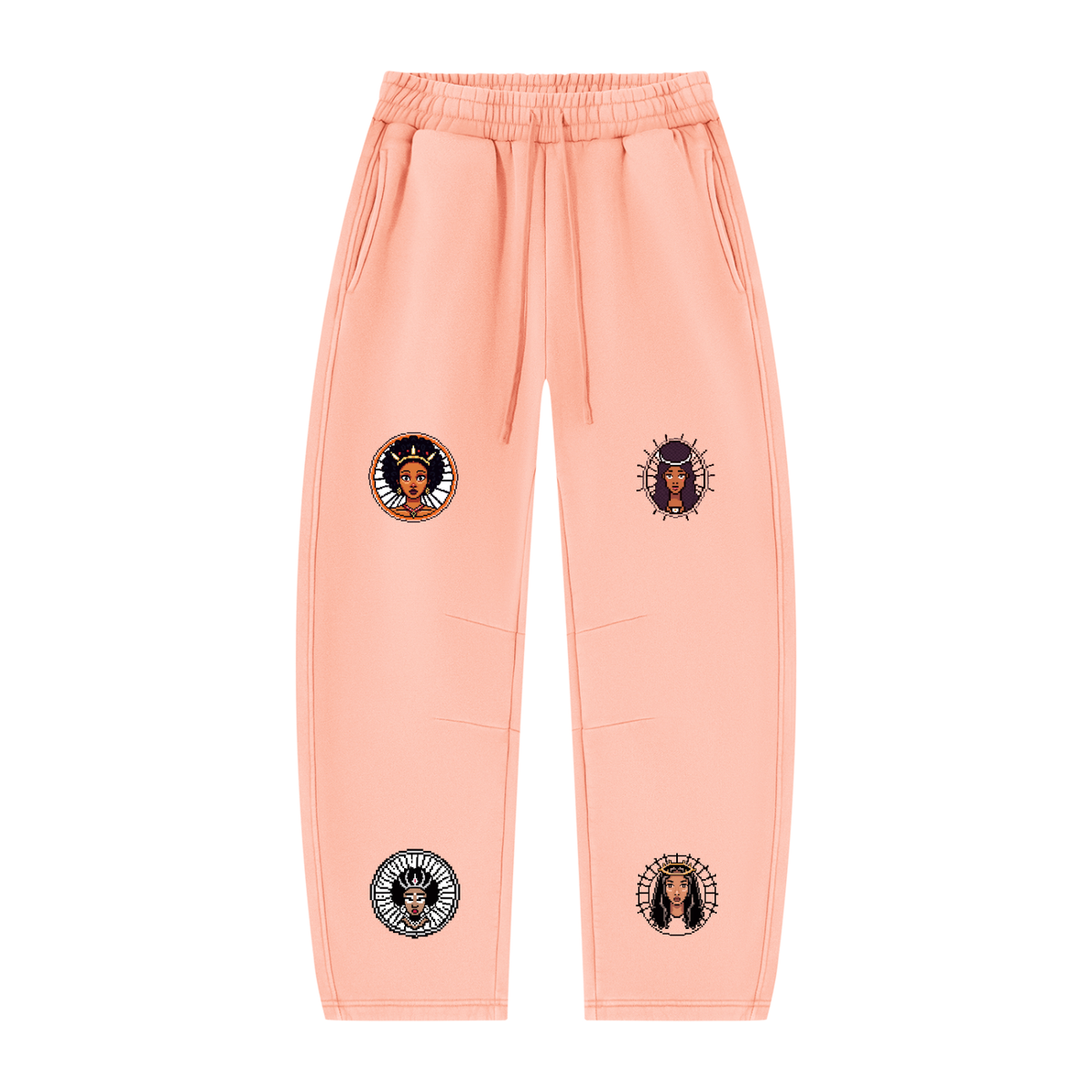 Unisex Vintage Wash Barrel Leg Fleece Sweatpants (HAITIAN)