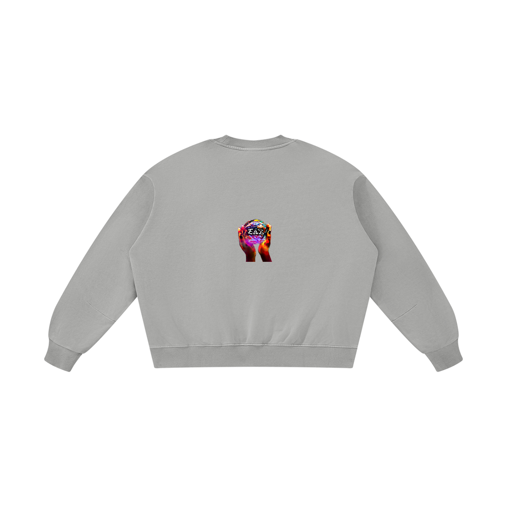 Unisex Boxy Vintage Washed Sweatshirt (Haitian goddess)