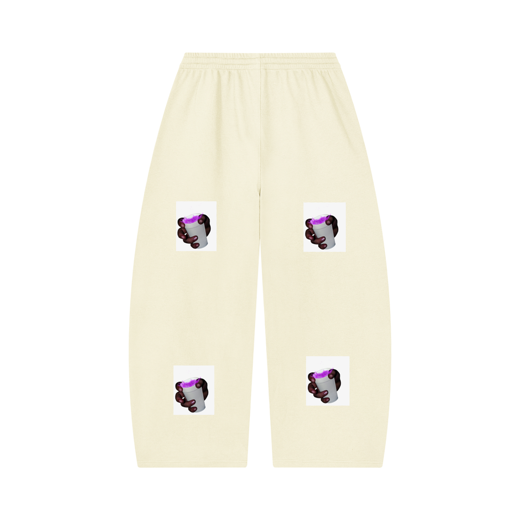 Unisex Waffle Barrel Leg Pants