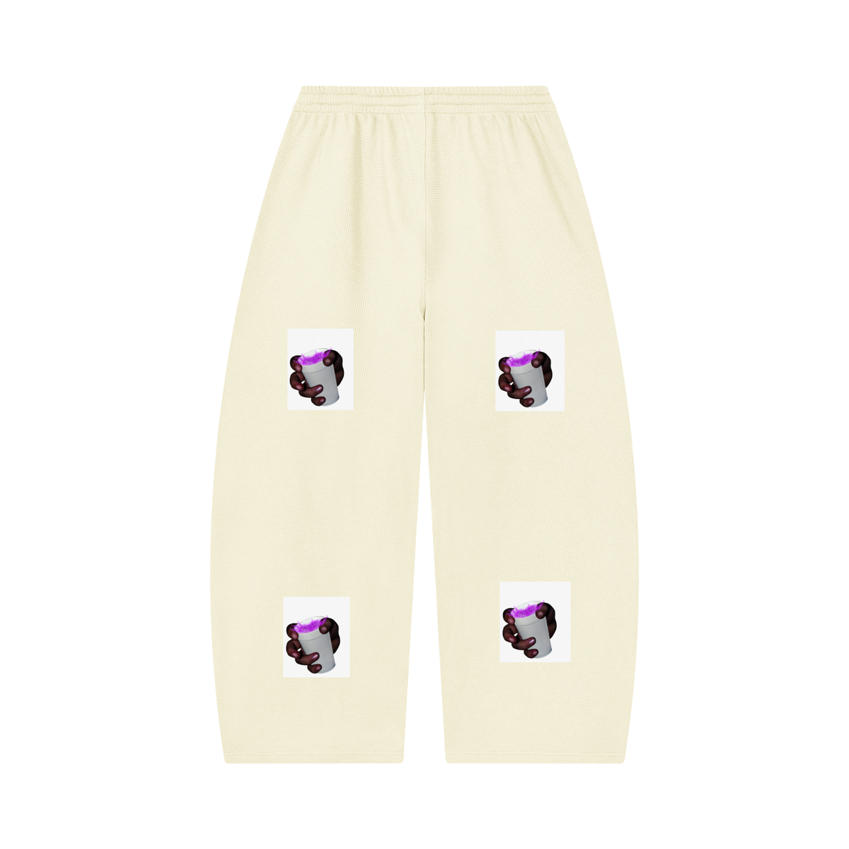 Unisex Waffle Barrel Leg Pants