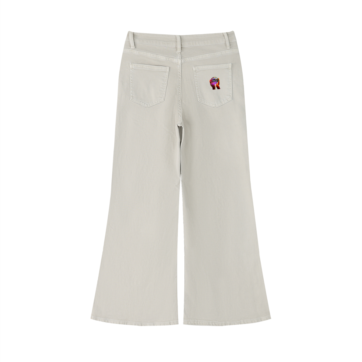 Women's Vintage Wash Flared Leg Jeans (Eis)